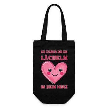Je vais te mettre un sourire sur le cœur - Sac à bouteille - noir - Devant