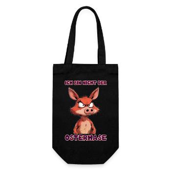 Nein, ich bin nicht der Osterhase - Geschenkbeutel für Flaschen - Schwarz - Vorne