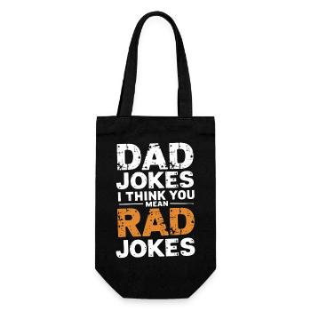 Dad Jokes I Think You Mean Rad Jokes 9 - Geschenkbeutel für Flaschen - Schwarz - Vorne