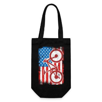 4. Juli USA MTB - Geschenkbeutel für Flaschen - Schwarz - Vorne