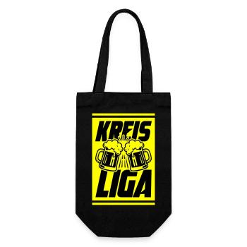 Kreisliga Bier - Geschenkbeutel für Flaschen - Schwarz - Vorne