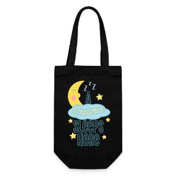 Schlafender Träumer Astronaut Design - Geschenkbeutel für Flaschen - Schwarz - Vorne