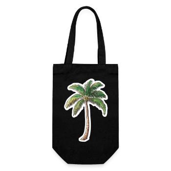Palmier - Sac à bouteille - noir - Devant