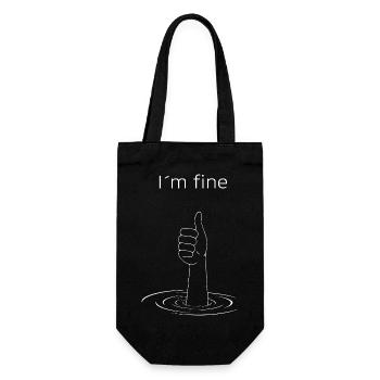 « Je vais bien » - Chemise amusante sarcastique - Sac à bouteille - noir - Devant