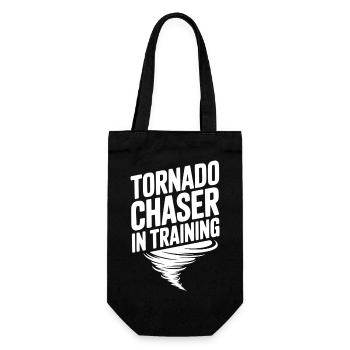 Tornado Chaser in der Ausbildung - Geschenkbeutel für Flaschen - Schwarz - Vorne