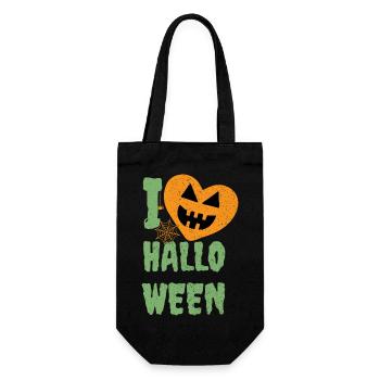 Happy Halloween Pumpkin Zombie Witch Vampire Costume - Gift Bag for Bottles - black - Front
