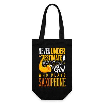 Saxofon - Geschenkbeutel für Flaschen - Schwarz - Vorne