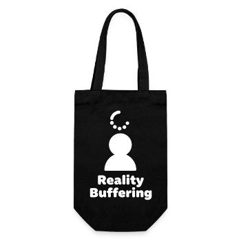 Realität Pufferung Icon - Geschenkbeutel für Flaschen - Schwarz - Vorne