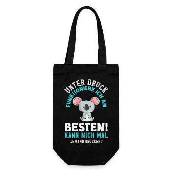 Je fonctionne mieux sous pression - Sac à bouteille - noir - Devant
