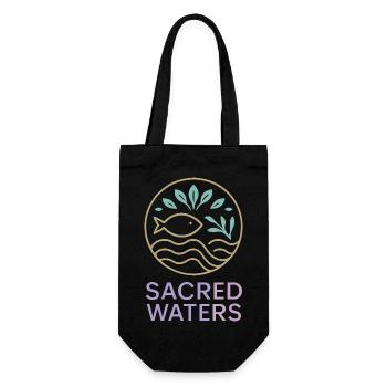 Sacred Waters (Heilige Wasser) - Geschenkbeutel für Flaschen - Schwarz - Vorne