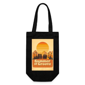 Groovy Seventies Sunset with Festival Energy - Gift Bag for Bottles - black - Front