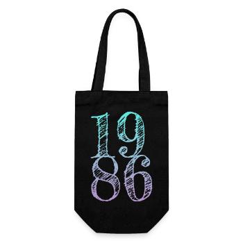 Vintage 1986 - Gift Bag for Bottles - black - Front