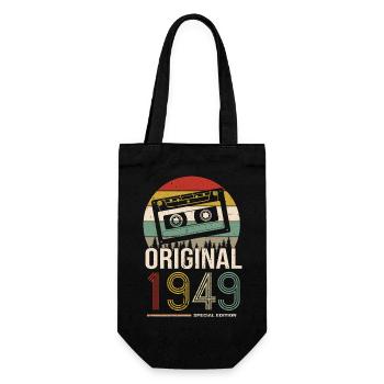 1949 Birthday 1949 Born 1949 Birthday - Gift Bag for Bottles - black - Front