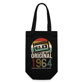 1964 Geburtstag 1964 Jahrgang 1964 Geburtstag - Geschenkbeutel für Flaschen - Schwarz - Vorne