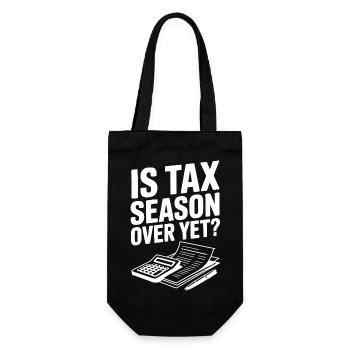 Ist die Steuersaison schon vorbei? - Geschenkbeutel für Flaschen - Schwarz - Vorne