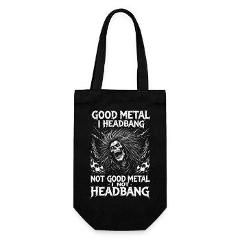 Funny Metal Saying Headbanging Festival Merch - Gift Bag for Bottles - black - Front