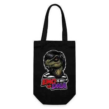 Emo Dinosaur, Sad Dino, Emotional - Gift Bag for Bottles - black - Front