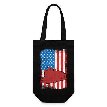 July 4 USA Railroad - Gift Bag for Bottles - black - Front