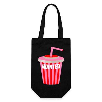 Milkshake wanted - Gift Bag for Bottles - black - Front