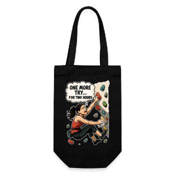 Bouldering Woman Overhang – Une dernière tentative de bande dessinée - Sac à bouteille - noir - Devant