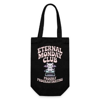 Eternal Monday Club prokrastiniert - Geschenkbeutel für Flaschen - Schwarz - Vorne