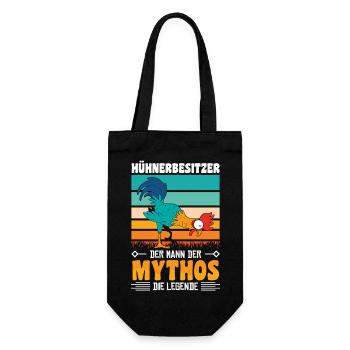 Hühnerflüsterer Huhn Hühnerhalter Hühner - Geschenkbeutel für Flaschen - Schwarz - Vorne
