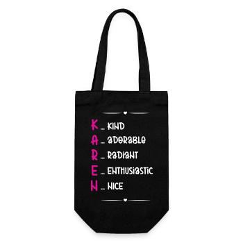 Karen-Name Geschenk - Geschenkbeutel für Flaschen - Schwarz - Vorne