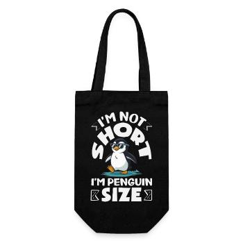 Pingouin mignon - Cadeau pour l’amoureux des manchots - Sac à bouteille - noir - Devant