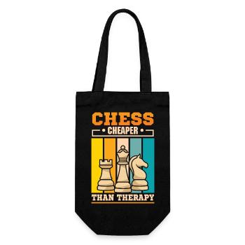 Échiquier des joueurs d’échecs - Sac à bouteille - noir - Devant