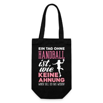 Handball Handballer Handball Trainer Fan Geschenk - Geschenkbeutel für Flaschen - Schwarz - Vorne