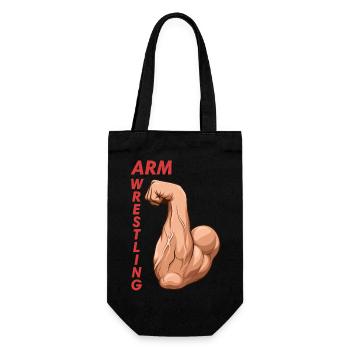 Arm Wrestling Power Arm - Gift Bag for Bottles - black - Front