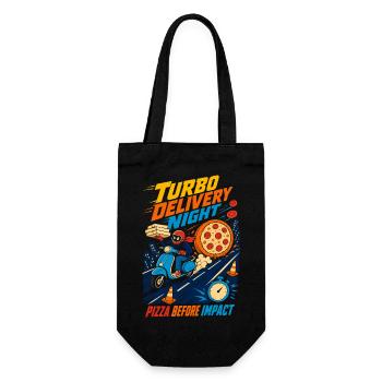 Livraison de pizza Turbo le soir - Sac à bouteille - noir - Devant