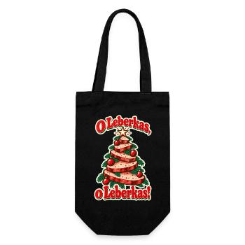 O Leberkas - Geschenkbeutel für Flaschen - Schwarz - Vorne