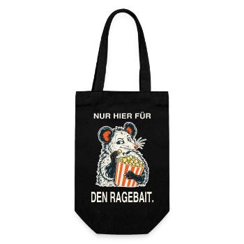 Ragebait Jugendwort 2026 Geschenk Teenager Opossum - Geschenkbeutel für Flaschen - Schwarz - Vorne