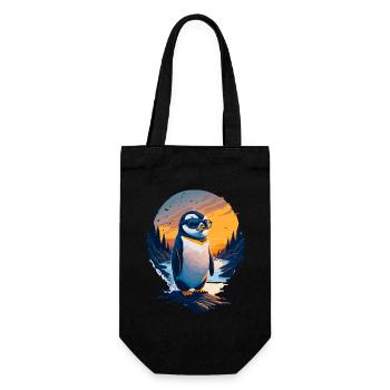 Pingouin mignon - Sac à bouteille - noir - Devant