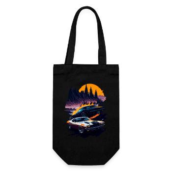 Classic sports car - Gift Bag for Bottles - black - Front