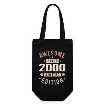Original 2000 Vintage Vintage Birthday 2000 - Gift Bag for Bottles - black - Front