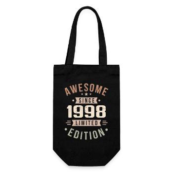 Original 1998 Vintage Vintage Birthday 1998 - Gift Bag for Bottles - black - Front