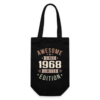 Original 1968 Vintage Vintage Birthday 1968 - Gift Bag for Bottles - black - Front