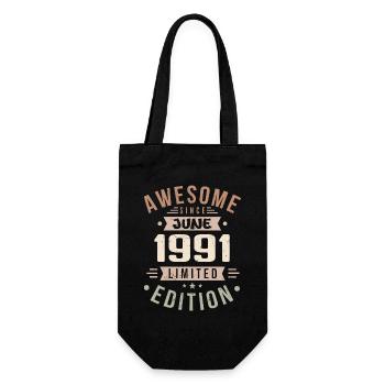 Juin 1991 Anniversaire Juin 1991 Cadeau Juin 1991 - Sac à bouteille - noir - Devant
