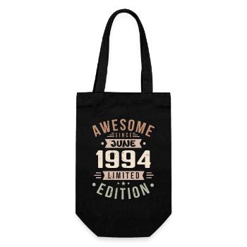 June 1994 Birthday June 1994 Gift June 1994 - Gift Bag for Bottles - black - Front