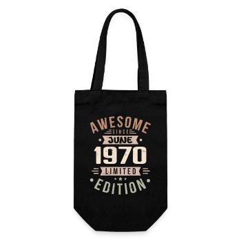 Juin 1970 Anniversaire Juin 1970 Cadeau Juin 1970 - Sac à bouteille - noir - Devant