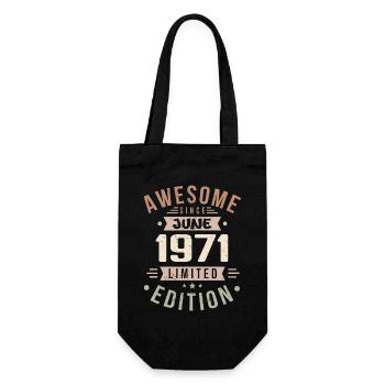 Juin 1971 Anniversaire Juin 1971 Cadeau Juin 1971 - Sac à bouteille - noir - Devant