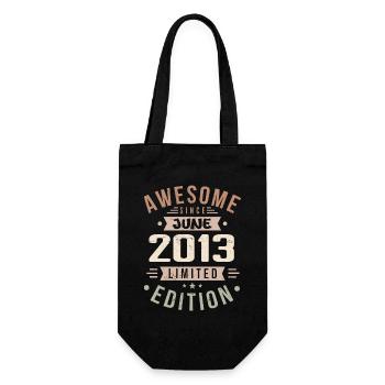 June 2013 Birthday June 2013 Gift June 2013 - Gift Bag for Bottles - black - Front