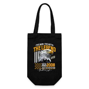 Vintage 2008 Man Myth Legend Birthday - Gift Bag for Bottles - black - Front