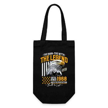 Vintage 1968 Man Myth Legend Birthday - Gift Bag for Bottles - black - Front