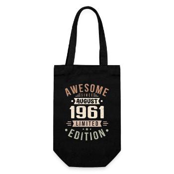 Août 1961 Anniversaire en Août 1961 Millésime 1961 - Sac à bouteille - noir - Devant