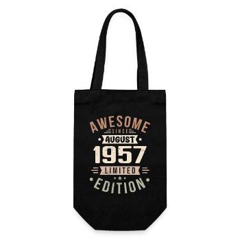 Août 1957 Anniversaire en Août 1957 Millésime 1957 - Sac à bouteille - noir - Devant