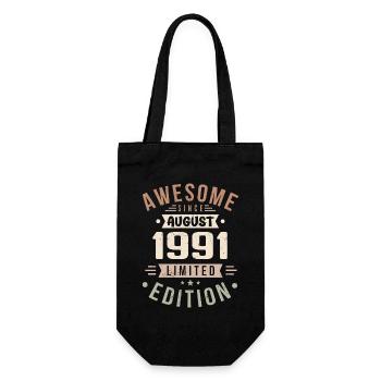 Août 1991 Anniversaire en Août 1991 Millésime 1991 - Sac à bouteille - noir - Devant