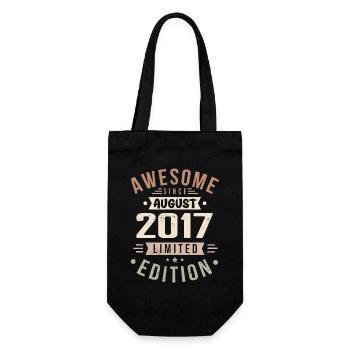 Août 2017 Anniversaire en août 2017 Millésime 2017 - Sac à bouteille - noir - Devant